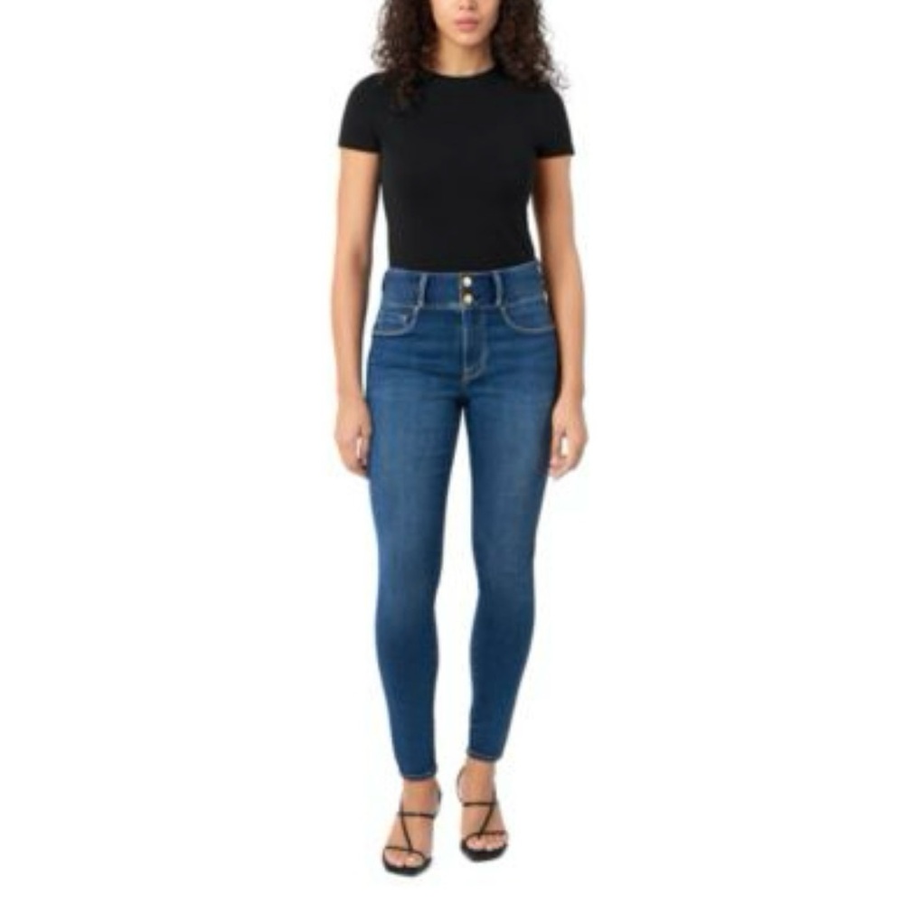 Seven7 Curvy High Rise‎ Women's Blue Skinny Jeans Size 24 W